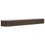 Jardinera arriate acero galvanizado marrón 368x80x36 cm