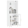 Aparador alto madera contrachapada blanco 69,5x34x180 cm