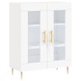 Aparador alto madera contrachapada blanco 69,5x34x180 cm