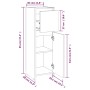 Sonoma grau Sperrholz Badezimmerschrank 30x30x95 cm von vidaXL, Badezimmermöbel - Ref: Foro24-815553, Preis: 50,40 €, Rabatt: %