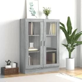 Vitrine aus grauem Sonoma-Sperrholz, 82,5 x 30,5 x 115 cm von vidaXL, Bücherregale und Regale - Ref: Foro24-815619, Preis: 97...