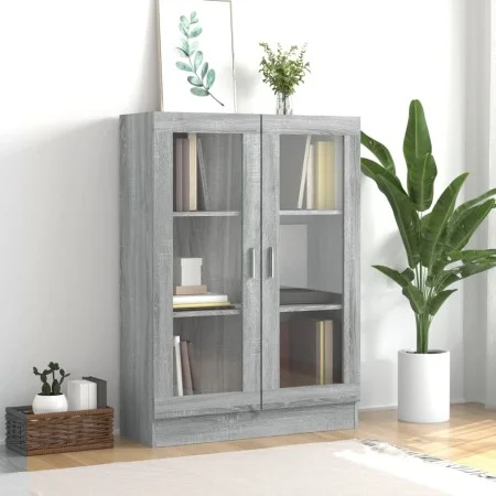 Vitrine aus grauem Sonoma-Sperrholz, 82,5 x 30,5 x 115 cm von vidaXL, Bücherregale und Regale - Ref: Foro24-815619, Preis: 97...