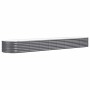 Jardinera arriate acero galvanizado antracita 368x80x36 cm