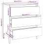 Aparador de madera contrachapada gris Sonoma 60x35x69 cm de vidaXL, Aparadores - Ref: Foro24-815808, Precio: 72,39 €, Descuen...