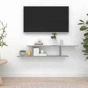 TV-Wandregal aus grauem Sonoma-Holz, 125 x 18 x 23 cm von vidaXL, Regale und Regale - Ref: Foro24-815877, Preis: 24,12 €, Rab...