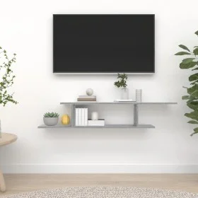 TV-Wandregal aus grauem Sonoma-Holz, 125 x 18 x 23 cm von vidaXL, Regale und Regale - Ref: Foro24-815877, Preis: 23,80 €, Rab...