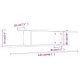 TV-Wandregal aus grauem Sonoma-Holz, 125 x 18 x 23 cm von vidaXL, Regale und Regale - Ref: Foro24-815877, Preis: 24,12 €, Rab...