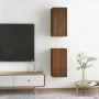TV furniture 2 units oak wood brown 30.5x30x60 cm by vidaXL, TV Furniture - Ref: Foro24-815746, Price: 41,42 €, Discount: %
