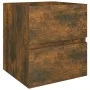 Smoked oak engineered wood washbasin cabinet 41x38.5x45 cm by vidaXL, Bathroom furniture - Ref: Foro24-815645, Price: 37,82 €...