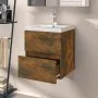 Smoked oak engineered wood washbasin cabinet 41x38.5x45 cm by vidaXL, Bathroom furniture - Ref: Foro24-815645, Price: 37,82 €...