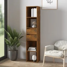 Smoked oak plywood shelf 36x30x171cm by vidaXL, Bookcases and shelves - Ref: Foro24-815534, Price: 82,52 €, Discount: %