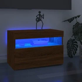 TV-Schrank mit LED-Leuchten, Farbe Eiche geräuchert, 60 x 35 x 40 cm von vidaXL, TV-Möbel - Ref: Foro24-815682, Preis: 43,73 ...