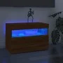 TV-Schrank mit LED-Leuchten, Farbe Eiche geräuchert, 60 x 35 x 40 cm von vidaXL, TV-Möbel - Ref: Foro24-815682, Preis: 43,78 ...