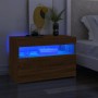 TV-Schrank mit LED-Leuchten, Farbe Eiche geräuchert, 60 x 35 x 40 cm von vidaXL, TV-Möbel - Ref: Foro24-815682, Preis: 46,20 ...