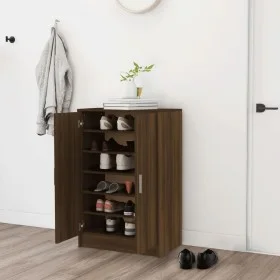 Mueble zapatero madera contrachapada roble marrón 60x35x92 cm by vidaXL, Shoe racks and shoe organizers - Ref: Foro24-816013,...