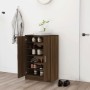 Mueble zapatero madera contrachapada roble marrón 60x35x92 cm