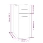 Medizinschrank aus braunem Eichensperrholz, 20 x 45,5 x 60 cm von vidaXL, Schließfächer und Lagerschränke - Ref: Foro24-81586...
