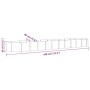 Jardinera arriate acero galvanizado gris 440x80x36 cm