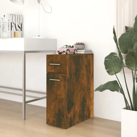 Medizinschrank aus geräuchertem Eichensperrholz, 20 x 45,5 x 60 cm von vidaXL, Schließfächer und Lagerschränke - Ref: Foro24-...