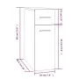 Medizinschrank aus geräuchertem Eichensperrholz, 20 x 45,5 x 60 cm von vidaXL, Schließfächer und Lagerschränke - Ref: Foro24-...