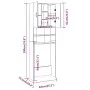Eichenbrauner Waschmaschinenschrank 64x25,5x190 cm von vidaXL, Zubehör für Waschmaschinen und Trockner - Ref: Foro24-815959, ...