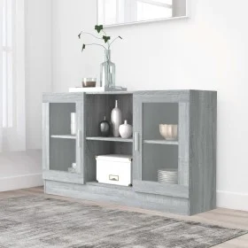 Sonoma gray plywood display case 120x30.5x70 cm by vidaXL, Sideboards - Ref: Foro24-815628, Price: 97,07 €, Discount: %
