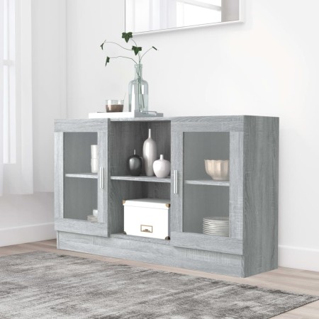 Vitrine aus Sperrholz in Sonoma-Grau, 120 x 30,5 x 70 cm von vidaXL, Sideboards - Ref: Foro24-815628, Preis: 93,00 €, Rabatt: %