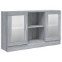 Vitrine aus Sperrholz in Sonoma-Grau, 120 x 30,5 x 70 cm von vidaXL, Sideboards - Ref: Foro24-815628, Preis: 93,00 €, Rabatt: %
