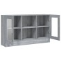 Vitrine aus Sperrholz in Sonoma-Grau, 120 x 30,5 x 70 cm von vidaXL, Sideboards - Ref: Foro24-815628, Preis: 93,00 €, Rabatt: %