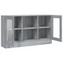 Vitrine aus Sperrholz in Sonoma-Grau, 120 x 30,5 x 70 cm von vidaXL, Sideboards - Ref: Foro24-815628, Preis: 97,07 €, Rabatt: %