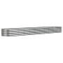 Jardinera arriate acero galvanizado plata 440x80x36 cm