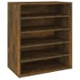 Smoked oak plywood shoe cabinet 60x35x70 cm by vidaXL, Shoe racks and shoe organizers - Ref: Foro24-816014, Price: 54,35 €, D...