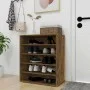 Smoked oak plywood shoe cabinet 60x35x70 cm by vidaXL, Shoe racks and shoe organizers - Ref: Foro24-816014, Price: 54,35 €, D...