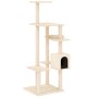 Katzenkratzbaum mit cremefarbenen Sisalstämmen, 142 cm von vidaXL, Katzenmöbel - Ref: Foro24-171591, Preis: 66,50 €, Rabatt: %