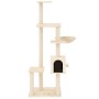 Katzenkratzbaum mit cremefarbenen Sisalstämmen, 142 cm von vidaXL, Katzenmöbel - Ref: Foro24-171591, Preis: 66,50 €, Rabatt: %