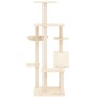 Katzenkratzbaum mit cremefarbenen Sisalstämmen, 142 cm von vidaXL, Katzenmöbel - Ref: Foro24-171591, Preis: 66,50 €, Rabatt: %