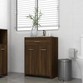 Badezimmerschrank aus braunem Eichensperrholz, 60 x 33 x 80 cm von vidaXL, Badezimmermöbel - Ref: Foro24-815665, Preis: 69,33...