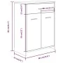 Badezimmerschrank aus braunem Eichensperrholz, 60 x 33 x 80 cm von vidaXL, Badezimmermöbel - Ref: Foro24-815665, Preis: 69,33...