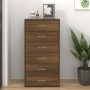 Aparador con 6 cajones contrachapado roble marrón 50x34x96 cm de vidaXL, Aparadores - Ref: Foro24-815365, Precio: 105,81 €, D...