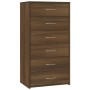 Aparador con 6 cajones contrachapado roble marrón 50x34x96 cm de vidaXL, Aparadores - Ref: Foro24-815365, Precio: 105,81 €, D...