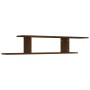 Brown oak wood TV wall shelf 125x18x23 cm by vidaXL, Shelves and shelves - Ref: Foro24-815878, Price: 27,18 €, Discount: %