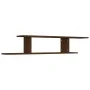 Brown oak wood TV wall shelf 125x18x23 cm by vidaXL, Shelves and shelves - Ref: Foro24-815878, Price: 28,10 €, Discount: %