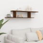 Brown oak wood TV wall shelf 125x18x23 cm by vidaXL, Shelves and shelves - Ref: Foro24-815878, Price: 27,18 €, Discount: %