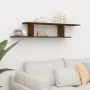 Brown oak wood TV wall shelf 125x18x23 cm by vidaXL, Shelves and shelves - Ref: Foro24-815878, Price: 28,10 €, Discount: %