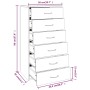 Aparador con 6 cajones contrachapado roble marrón 50x34x96 cm de vidaXL, Aparadores - Ref: Foro24-815365, Precio: 105,81 €, D...
