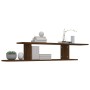 Brown oak wood TV wall shelf 125x18x23 cm by vidaXL, Shelves and shelves - Ref: Foro24-815878, Price: 27,18 €, Discount: %
