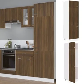 Kühlschrankschrank aus braunem Eichenholz, 60 x 57 x 207 cm von vidaXL, Küchenschränke - Ref: Foro24-815602, Preis: 156,08 €,...