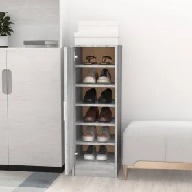 Graue Sonoma-Sperrholzschuhschrank 32x35x92 cm von vidaXL, Schuhregale und Schuhorganisatoren - Ref: Foro24-816018, Preis: 63...