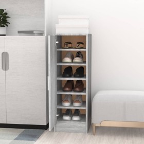 Zapatero de madera contrachapada gris Sonoma 32x35x92 cm by vidaXL, Shoe racks and shoe organizers - Ref: Foro24-816018, Pric...