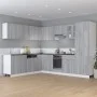 Armario para frigorífico madera gris Sonoma 60x57x207 cm de vidaXL, Armarios de cocina - Ref: Foro24-815601, Precio: 173,33 €...
